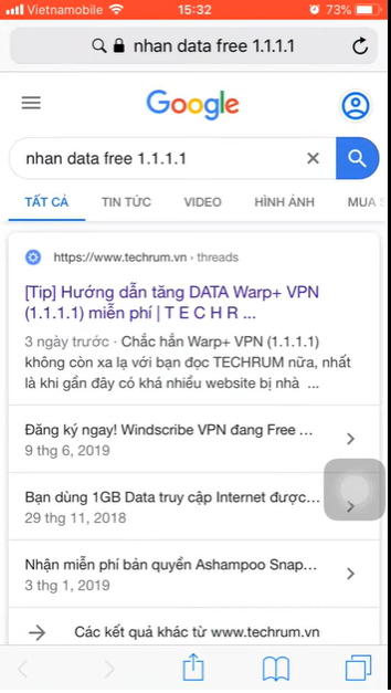 Anh em nhấn chọn “[Tip] Hướng dẫn tăng DATA Warp+ VPN (1.1.1..1) miễn phí